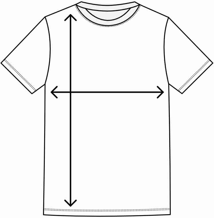 T-Shirt Sizing Outline Illustration