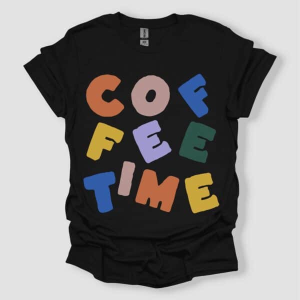 Coffee Time T Shirt Unisex Black