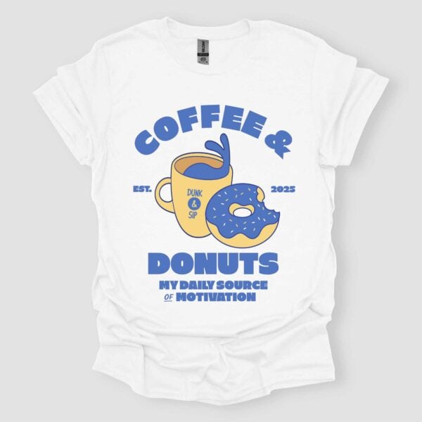 Coffee And Donuts T Shirt White