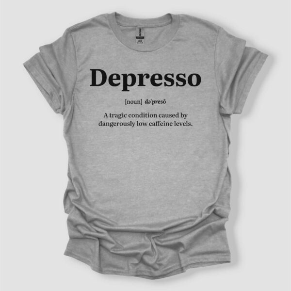 Sport grey depresso dictionary definition unisex tshirt