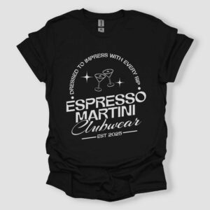 Espresso Martini Clubwear Unisex T Shirt Black