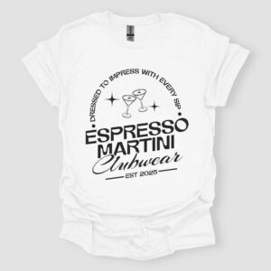 Espresso Martini Clubwear Unisex T Shirt White