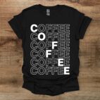 Black mosaic typography t shirt unisex