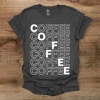 Dark heather mosaic typography t shirt unisex
