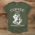 Military green t shirt unisex