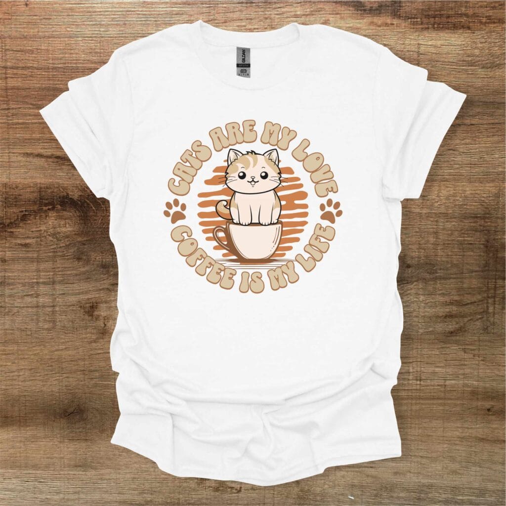 Cats Are My Love White T-Shirt Unisex Cats are my love white t shirt unisex