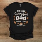 Coffee dad mode on black t shirt unisex