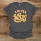 Coffee vibes charocal t shirt unisex