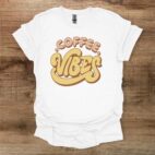 Coffee vibes white t shirt unisex