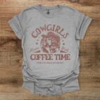 Cowgirl coffee time sport grey t shirt unisex