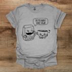 Do you want some sugar funny phrase coffee sport grey t shirt unisex