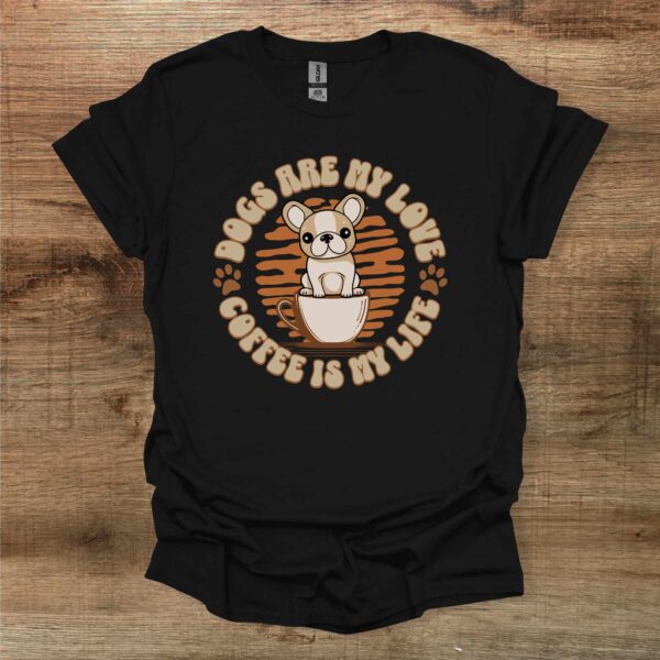 Dogs are my love black t shirt unisex