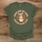 Dogs are my love military green t shirt unisex