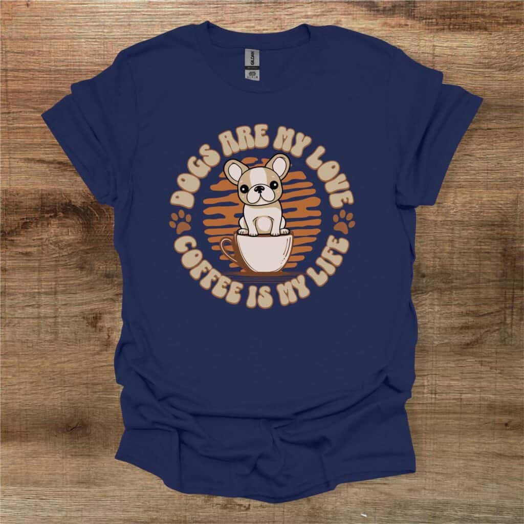 Dogs Are My Love Navy T-Shirt Unisex Dogs are my love navy t shirt unisex
