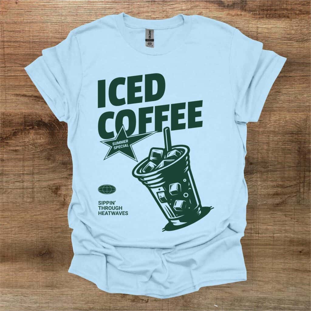 Iced Coffee Light Blue Iced coffee light blue