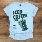 Iced coffee light blue