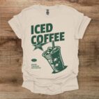 Iced coffee natural t shirt unisex