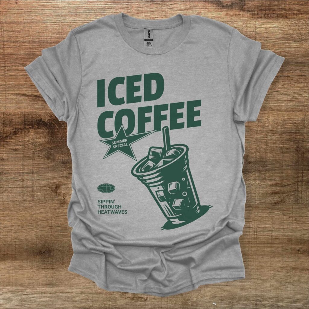 Iced Coffee Sport Grey T-Shirt Unisex Iced coffee sport grey t shirt unisex