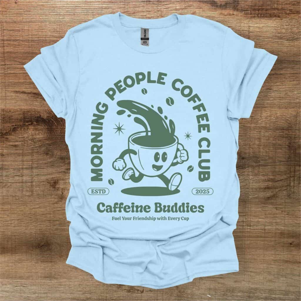 Morning People Coffee Club Light Blue Morning people coffee club light blue
