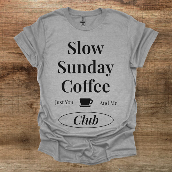 Slow sunday coffee club sport grey t shirt