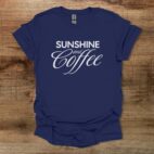 Coffee and sunshine navy t shirt unisex