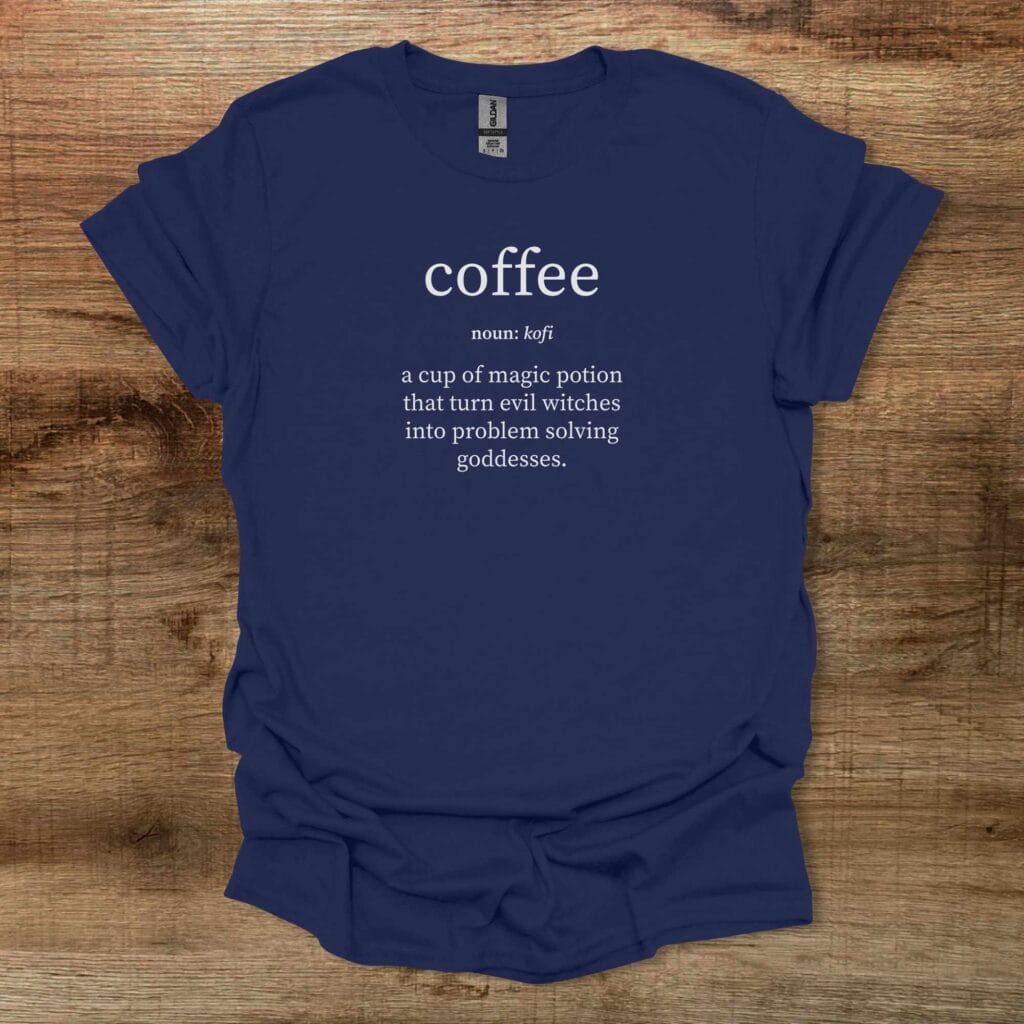 Coffee DictionaryDefinition Navy T-Shirt Unisex Coffee dictionarydefinition navy t shirt unisex