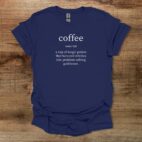 Coffee dictionarydefinition navy t shirt unisex