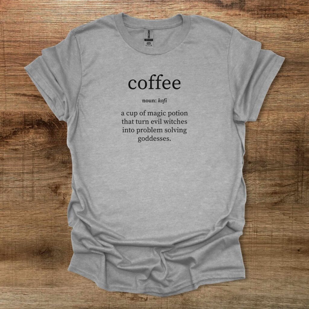Coffee DictionaryDefinition Sport Grey T-Shirt Unisex Coffee dictionarydefinition sport grey t shirt unisex