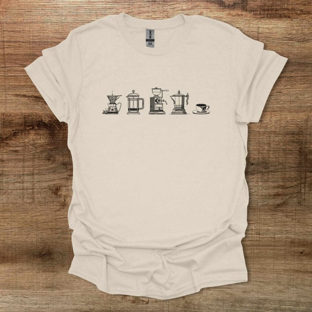 Coffee Utensils Classic Natural T-Shirt Unisex Coffee utensils classic natural t shirt unisex