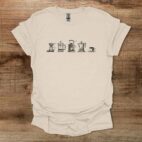 Coffee utensils classic natural t shirt unisex