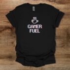 Gamer fuel stylized black t shirt unisex