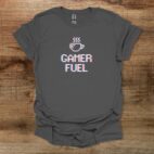 Gamer fuel stylized charocal t shirt unisex