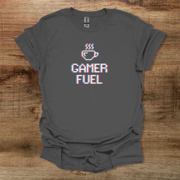 Gamer fuel stylized charocal t shirt unisex