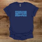 Gaming works well with coffee navy t shirt unisex