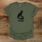 Hello darkness my old friend raven military green t shirt unisex