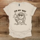 On my way to brighten your day sun mascot natural t shirt unisex