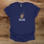 On the rocks icec coffee navy t shirt unisex