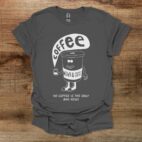 News and coffee charocal t shirt unisex