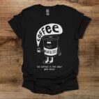 News and coffee news and coffee black t shirt unisex