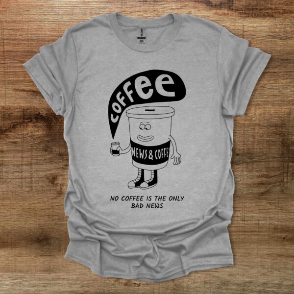 News and coffee sport grey t shirt unisex