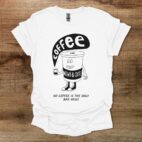 News and coffee white t shirt unisex
