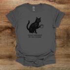 Cat hello darkness my old friend charocal t shirt unisex