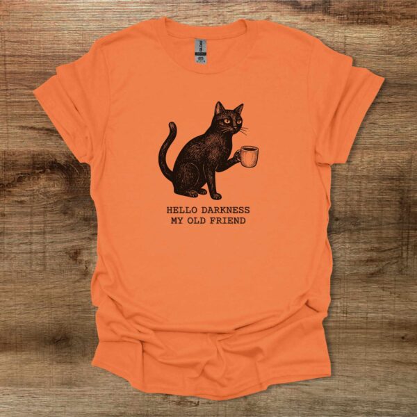 Cat hello darkness my old friend orange