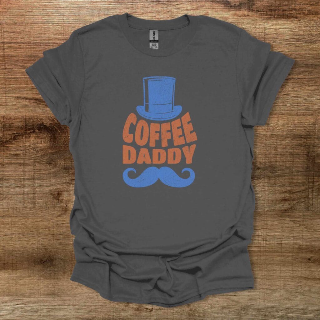 Coffee Daddy Moustache Charocal T-Shirt Unisex Coffee daddy moustache charocal t shirt unisex