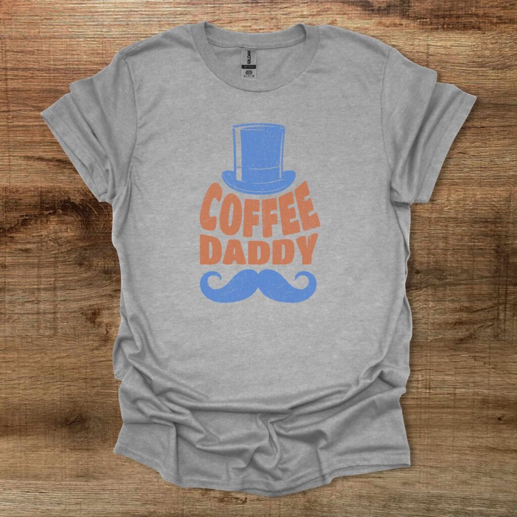 Coffee Daddy Moustache Sport Grey T-Shirt Unisex Coffee daddy moustache sport grey t shirt unisex