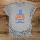 Coffee daddy moustache sport grey t shirt unisex