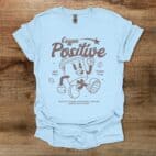 Coffee positive mascot light blue