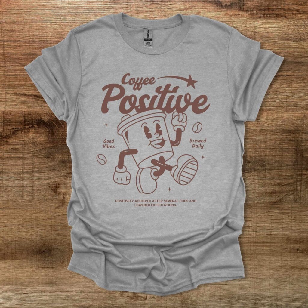 Coffee Positive Mascot Sport Grey T-Shirt Unisex Coffee positive mascot sport grey t shirt unisex