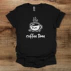 Coffee time mascot black t shirt unisex