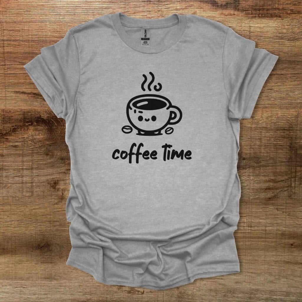 Coffee Time Mascot Sport Grey T-Shirt Unisex Coffee time mascot sport grey t shirt unisex